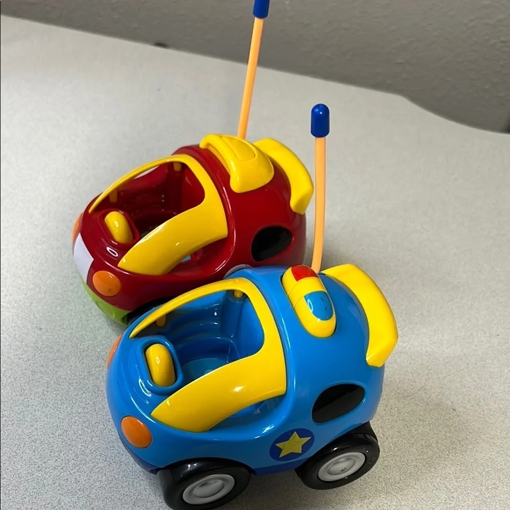 Vibrant Red and Blue Toy Cars Set